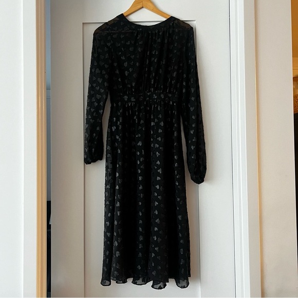 Avec Les Filles Black Heart Appliqué Dress 6 - Picture 4 of 4